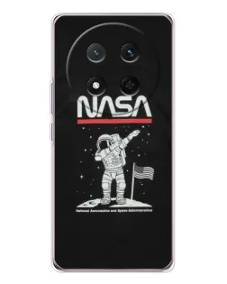 Чехол для Huawei Honor Magic 7 Lite с картинкой «NASA — шагаем по Луне»