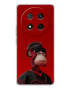 Чехол для Huawei Honor Magic 7 Lite с картинкой «Bored Ape в красном»