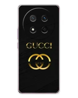 Чехол для Huawei Honor Magic 7 Lite с картинкой «Золотой логотип Gucci»