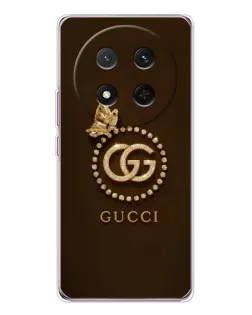 Чехол для Huawei Honor Magic 7 Lite с картинкой «Gucci — золотая бабочка»