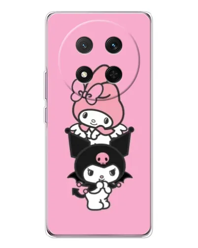 Чехол для Huawei Honor Magic 7 Lite с картинкой «My Melody и Kuromi»