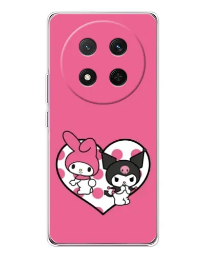 Чехол для Huawei Honor Magic 7 Lite с картинкой «Kuromi и My Melody»