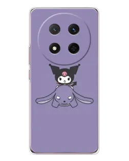 Чехол для Huawei Honor Magic 7 Lite с картинкой «Kuromi на лиловом фоне» Чехол для Huawei Honor Magic 7 Lite с картинкой «Kuromi на лиловом фоне»