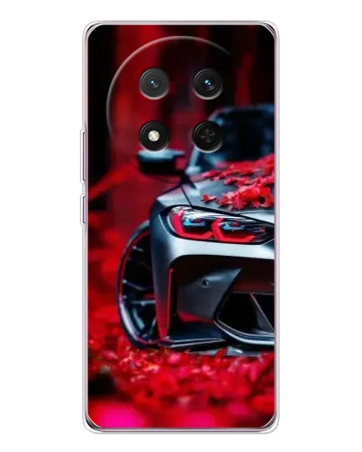 Чехол для Huawei Honor Magic 7 Lite с картинкой «Спортивная BMW и цветы»