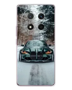Чехол для Huawei Honor Magic 7 Lite с картинкой «BMW в зимнем лесу»