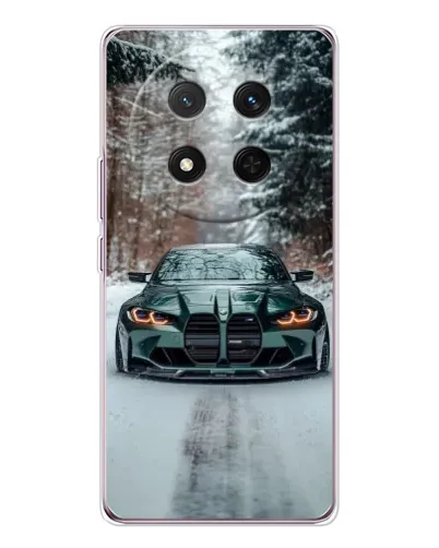 Чехол для Huawei Honor Magic 7 Lite с картинкой «BMW в зимнем лесу»
