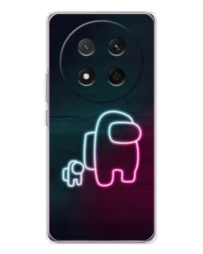 Чехол для Huawei Honor Magic 7 Lite с картинкой «Among Us неон-арт»