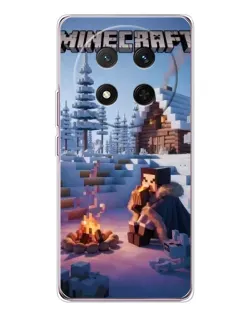Чехол для Huawei Honor Magic 7 Lite с картинкой «Зимний Minecraft»
