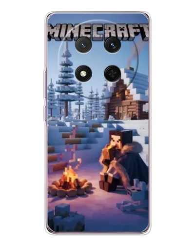 Чехол для Huawei Honor Magic 7 Lite с картинкой «Зимний Minecraft» Чехол для Huawei Honor Magic 7 Lite с картинкой «Зимний Minecraft»