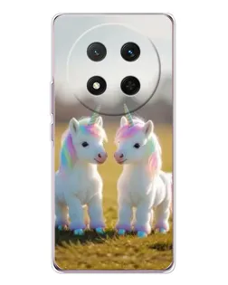 Чехол для Huawei Honor Magic 7 Lite с картинкой «Пара единорогов»