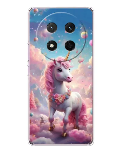 Чехол для Huawei Honor Magic 7 Lite с картинкой «Единорог среди облаков»