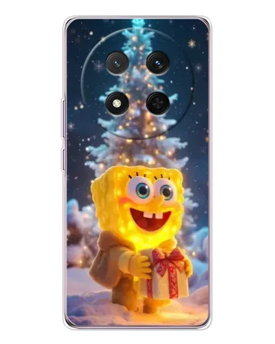 Чехол для Huawei Honor Magic 7 Lite с картинкой «Рождественский Спанч Боб»