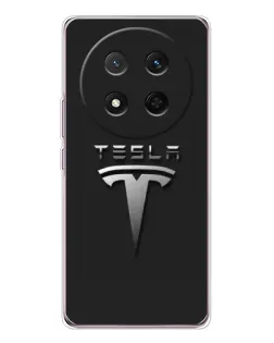 Чехол для Huawei Honor Magic 7 Lite с картинкой «Стальной логотип Tesla»