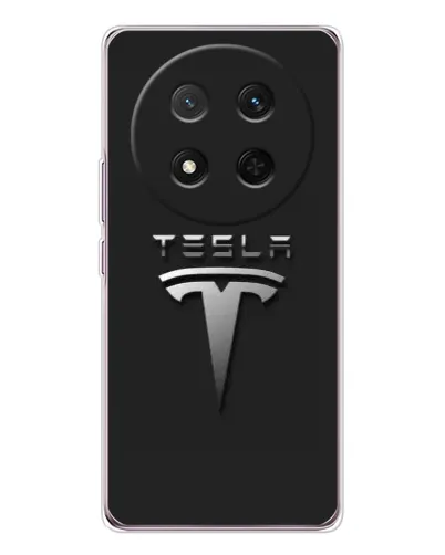 Чехол для Huawei Honor Magic 7 Lite с картинкой «Стальной логотип Tesla»