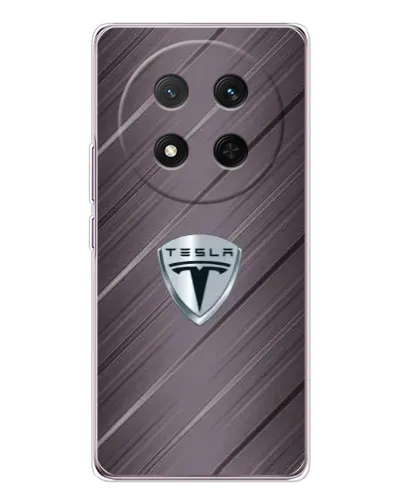 Чехол для Huawei Honor Magic 7 Lite с картинкой «Металлическая текстура Tesla»