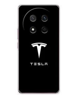 Чехол для Huawei Honor Magic 7 Lite с картинкой «Tesla White Logo»
