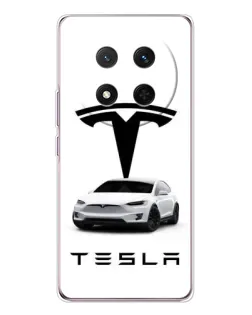 Чехол для Huawei Honor Magic 7 Lite с картинкой «Tesla White Style»