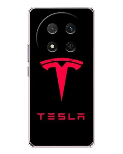 Чехол для Huawei Honor Magic 7 Lite с картинкой «Tesla Red Logo»