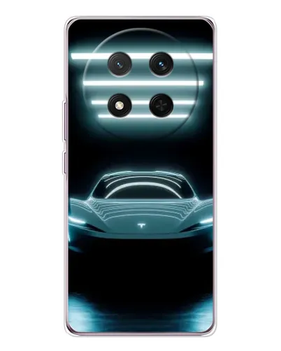 Чехол для Huawei Honor Magic 7 Lite с картинкой «Tesla в неоне»