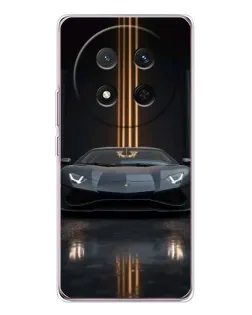 Чехол для Huawei Honor Magic 7 Lite с картинкой «Lamborghini золотые линии»