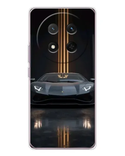 Чехол для Huawei Honor Magic 7 Lite с картинкой «Lamborghini золотые линии»