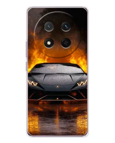 Чехол для Huawei Honor Magic 7 Lite с картинкой «Lamborghini в огне»