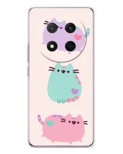 Чехол для Huawei Honor Magic 7 Lite с картинкой «Pusheen трио»