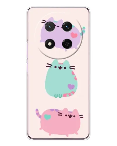 Чехол для Huawei Honor Magic 7 Lite с картинкой «Pusheen трио» Чехол для Huawei Honor Magic 7 Lite с картинкой «Pusheen трио»