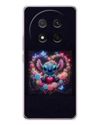 Чехол для Huawei Honor Magic 7 Lite с картинкой «Stitch в цветах»
