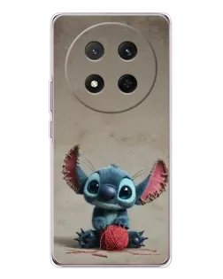 Чехол для Huawei Honor Magic 7 Lite с картинкой «Стич на коричневом фоне»