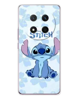 Чехол для Huawei Honor Magic 7 Lite с картинкой «Stitch среди цветов»