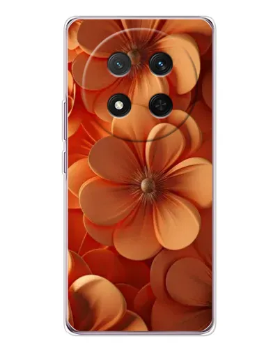 Чехол для Huawei Honor Magic 7 Lite с картинкой «Оранжевый макро цветок»