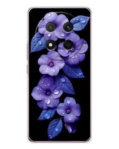 Чехол для Huawei Honor Magic 7 Lite с картинкой «Фиолетовые цветы с росою»