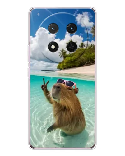 Чехол для Huawei Honor Magic 7 Lite с картинкой «Капибара на море»