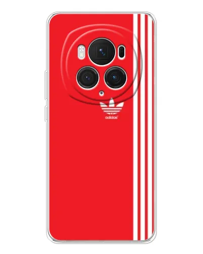 Чехол для Huawei Honor Magic 7 Pro с картинкой «Красный минимализм Adidas»
