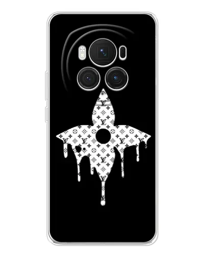 Чехол для Huawei Honor Magic 7 Pro с картинкой «Цветочная монограмма»