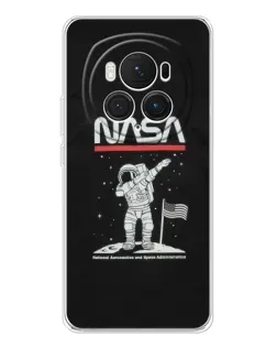 Чехол для Huawei Honor Magic 7 Pro с картинкой «NASA — шагаем по Луне»