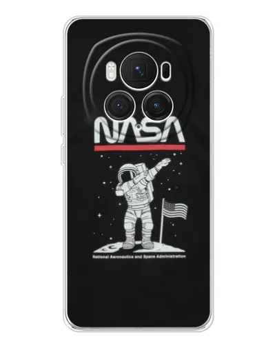 Чехол для Huawei Honor Magic 7 Pro с картинкой «NASA — шагаем по Луне»