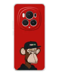 Чехол для Huawei Honor Magic 7 Pro с картинкой «Bored Ape — красный фон»