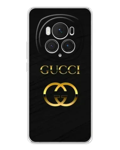 Чехол для Huawei Honor Magic 7 Pro с картинкой «Золотой логотип Gucci»