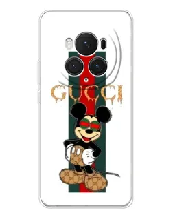 Чехол для Huawei Honor Magic 7 Pro с картинкой «Микки Маус Gucci — полосы»