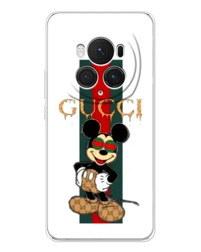 Чехол для Huawei Honor Magic 7 Pro с картинкой «Микки Маус Gucci — полосы»