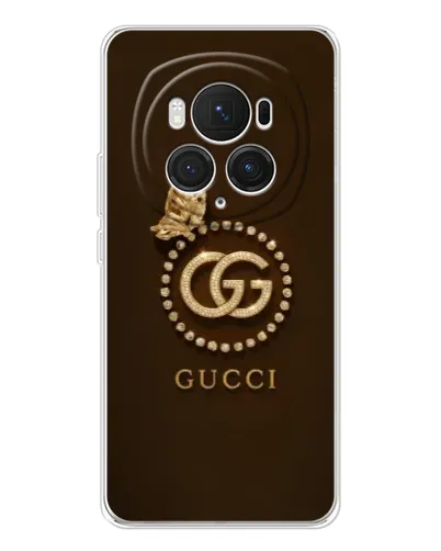 Чехол для Huawei Honor Magic 7 Pro с картинкой «Gucci — золотая бабочка»