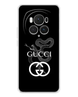 Чехол для Huawei Honor Magic 7 Pro с картинкой «Gucci — серебряная змея»