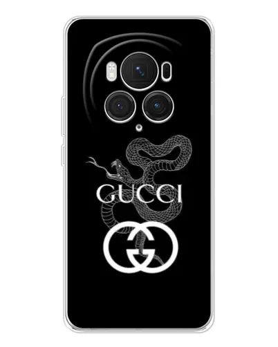 Чехол для Huawei Honor Magic 7 Pro с картинкой «Gucci — серебряная змея»