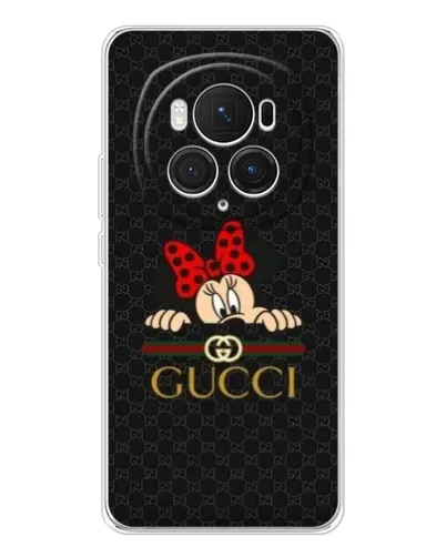 Чехол для Huawei Honor Magic 7 Pro с картинкой «Минни Маус Gucci — черный»