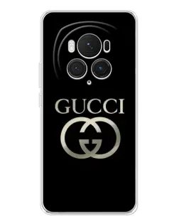 Чохол для Huawei Honor Magic 7 Pro з картинкою «Gucci — золото на чорному»
