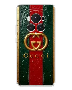 Чохол для Huawei Honor Magic 7 Pro з картинкою «Gucci — фірмова смуга та золото»