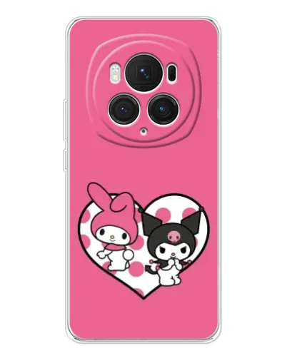 Чехол для Huawei Honor Magic 7 Pro с картинкой «Kuromi и My Melody»