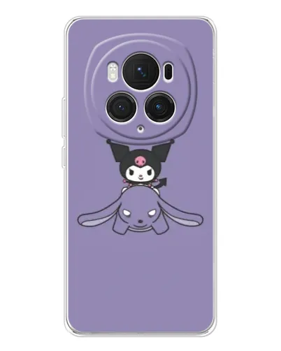 Чехол для Huawei Honor Magic 7 Pro с картинкой «Kuromi на лиловом фоне»
